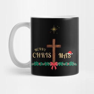 Merry Christmas with Cross Mug